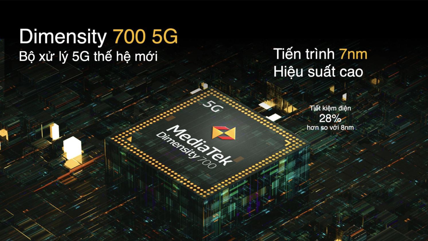 realme 8 5G được trang bị chip xử lý Dimensity 700 5G thế hệ mới tân tiến, hiệu năng đột phá