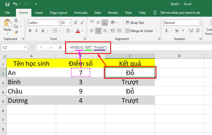 Sforum - Trang thông tin công nghệ mới nhất 1-3-1 Cách sử dụng hàm IF trong Excel, cú pháp và ví dụ cụ thể 